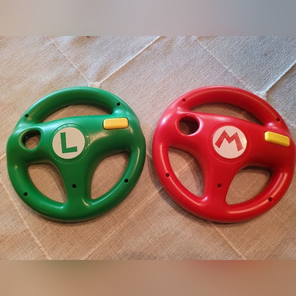 Toys Wii Mario Kart Wheel Control Holders Luigi Nintendo Poshmark